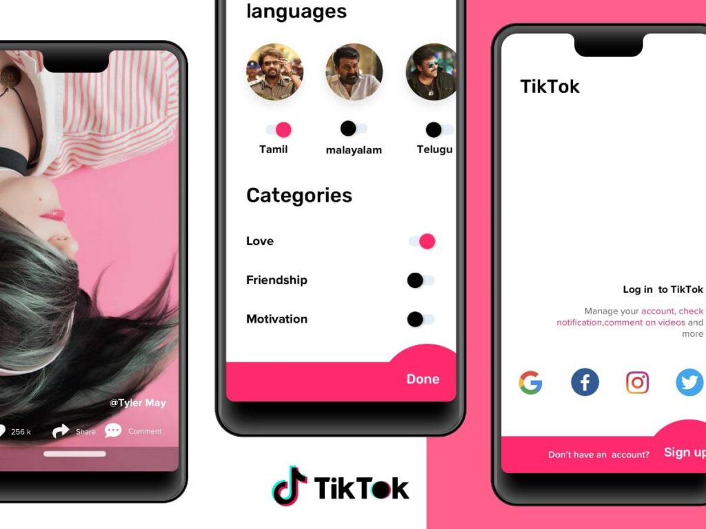 tiktok UI