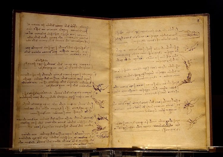 leonardo da vinci codex on the flight of birds 1