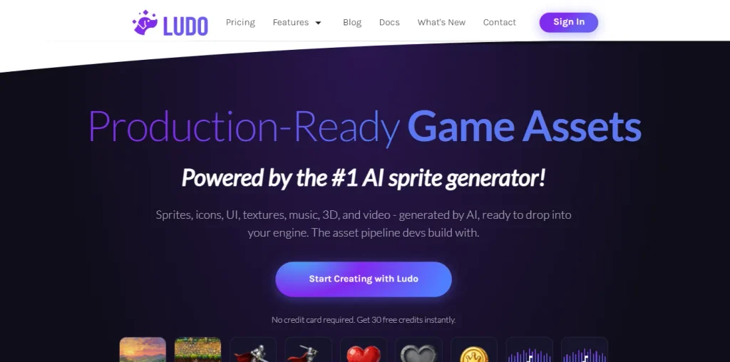 AI 게임 만들기 사이트 10선 – 초보자도 가능한 생성 AI 게임 제작 툴 (2026 업데이트) 18 Ludo.ai - 게임 기획·프로토타입·3D·오디오를 통합한 AI 제작 플랫폼