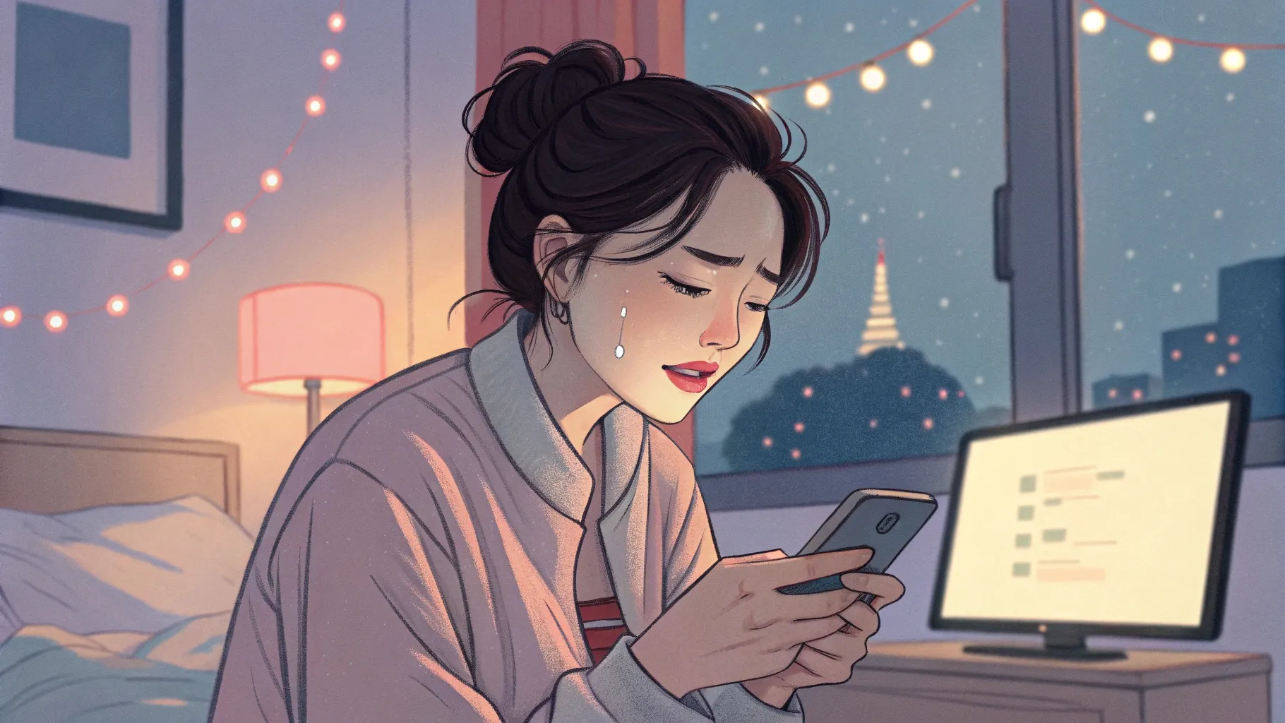 imagine prompt an illustration of a korean woman