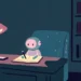 ai robot writing a book with a pen cozy feature