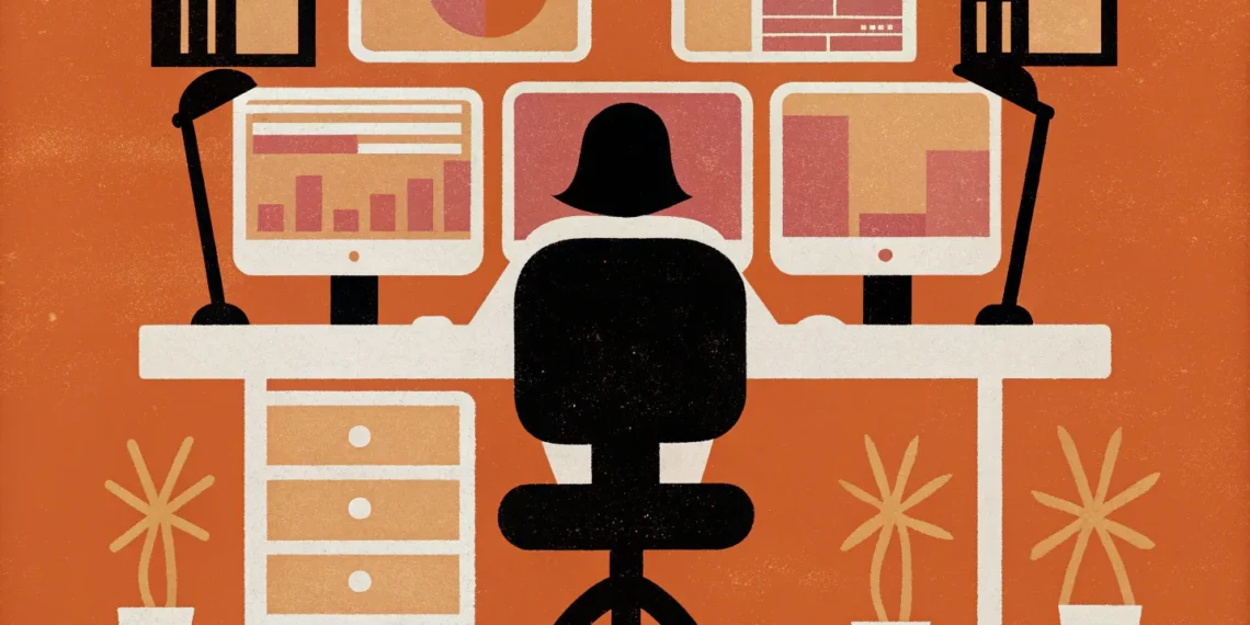 korean working with ai notion style clean neat